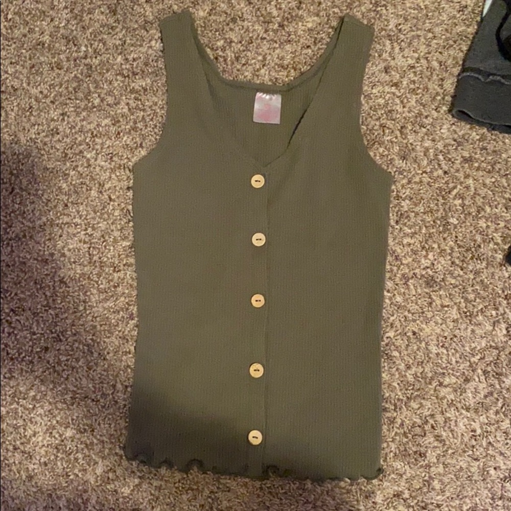 Green tank top